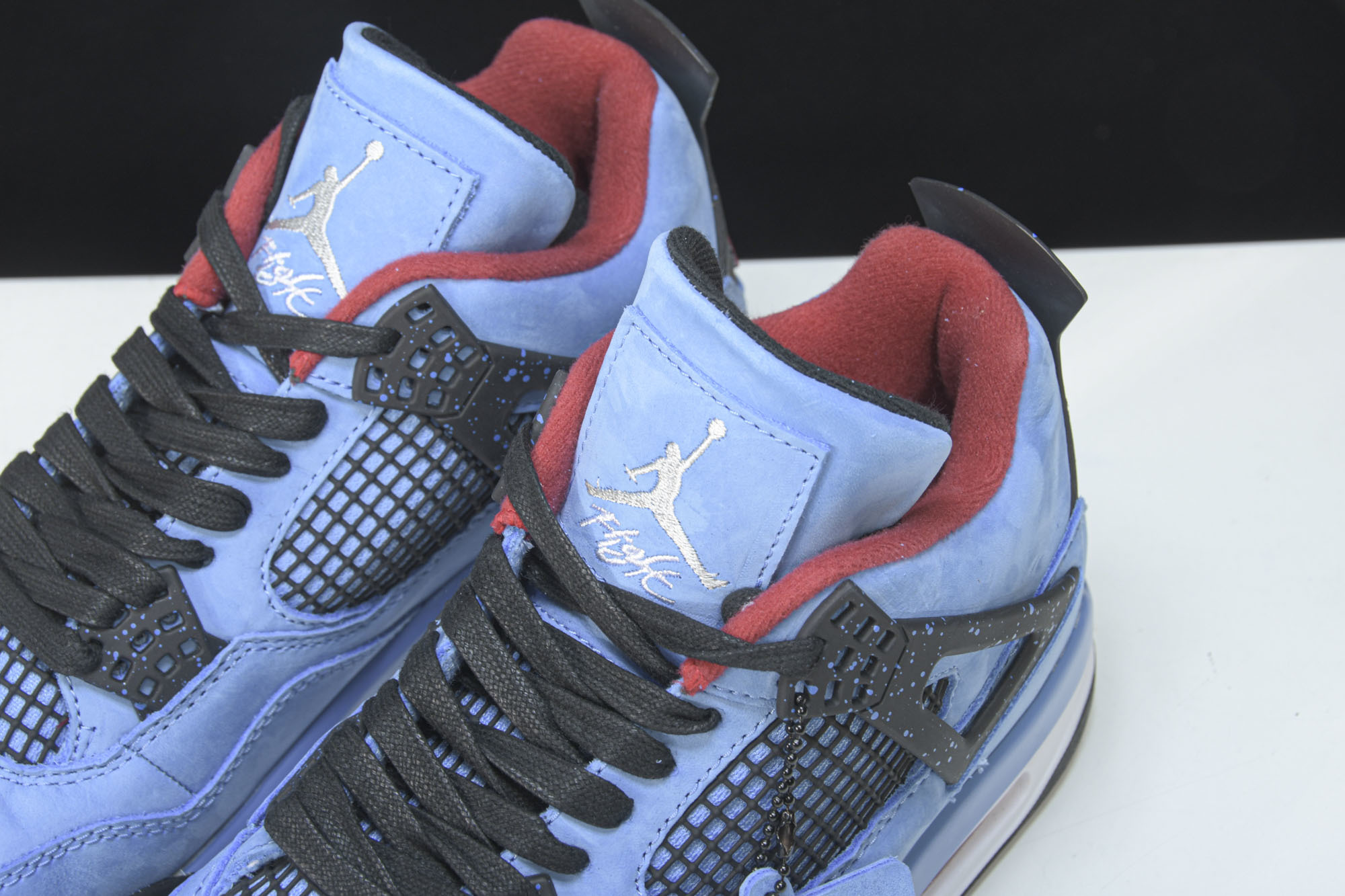 纯原Air Jordan 4 x Travis Scott AJ4 TS联名蓝麂皮 -406 #YZ01