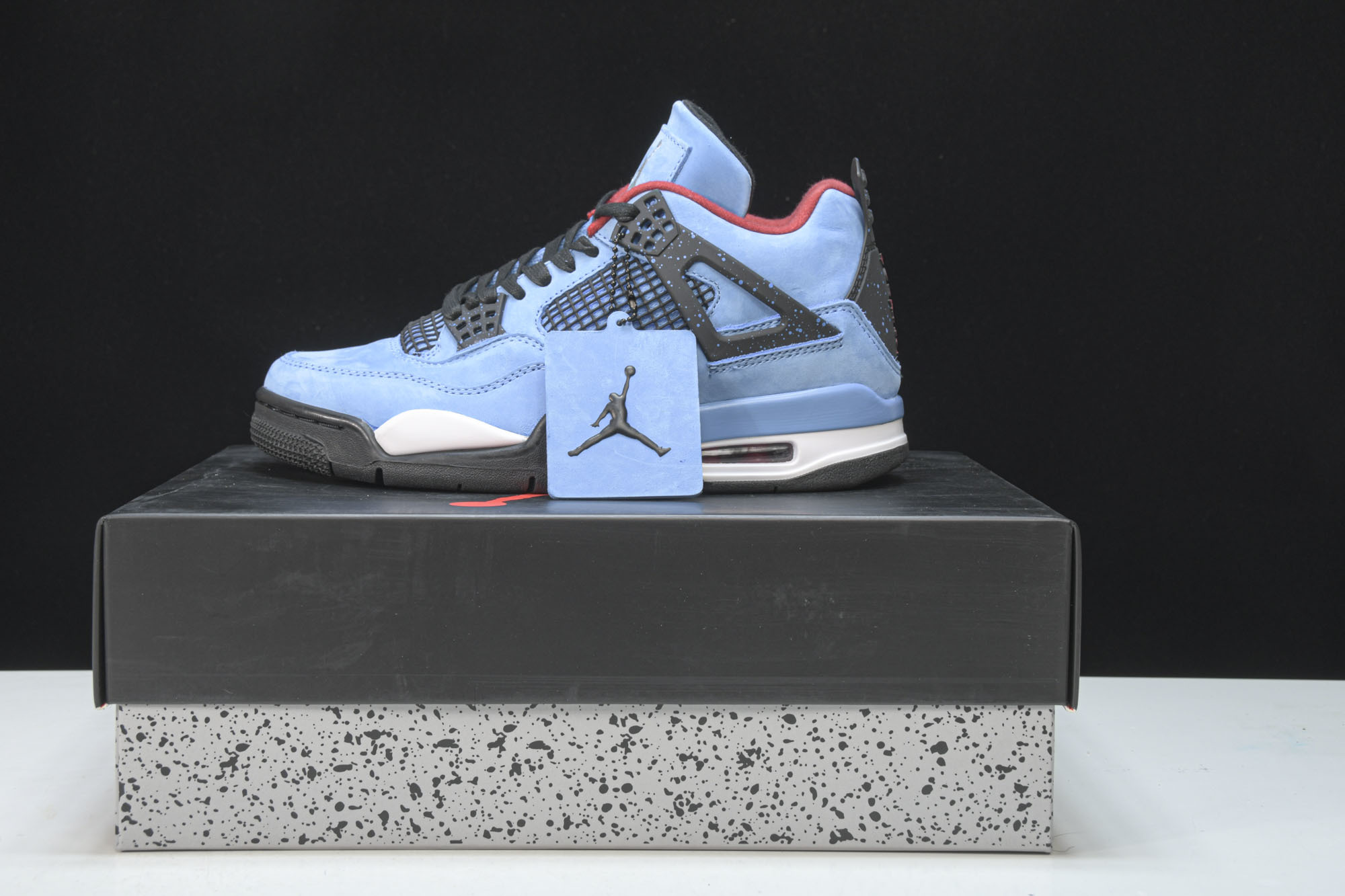 纯原Air Jordan 4 x Travis Scott AJ4 TS联名蓝麂皮 -406 #YZ01