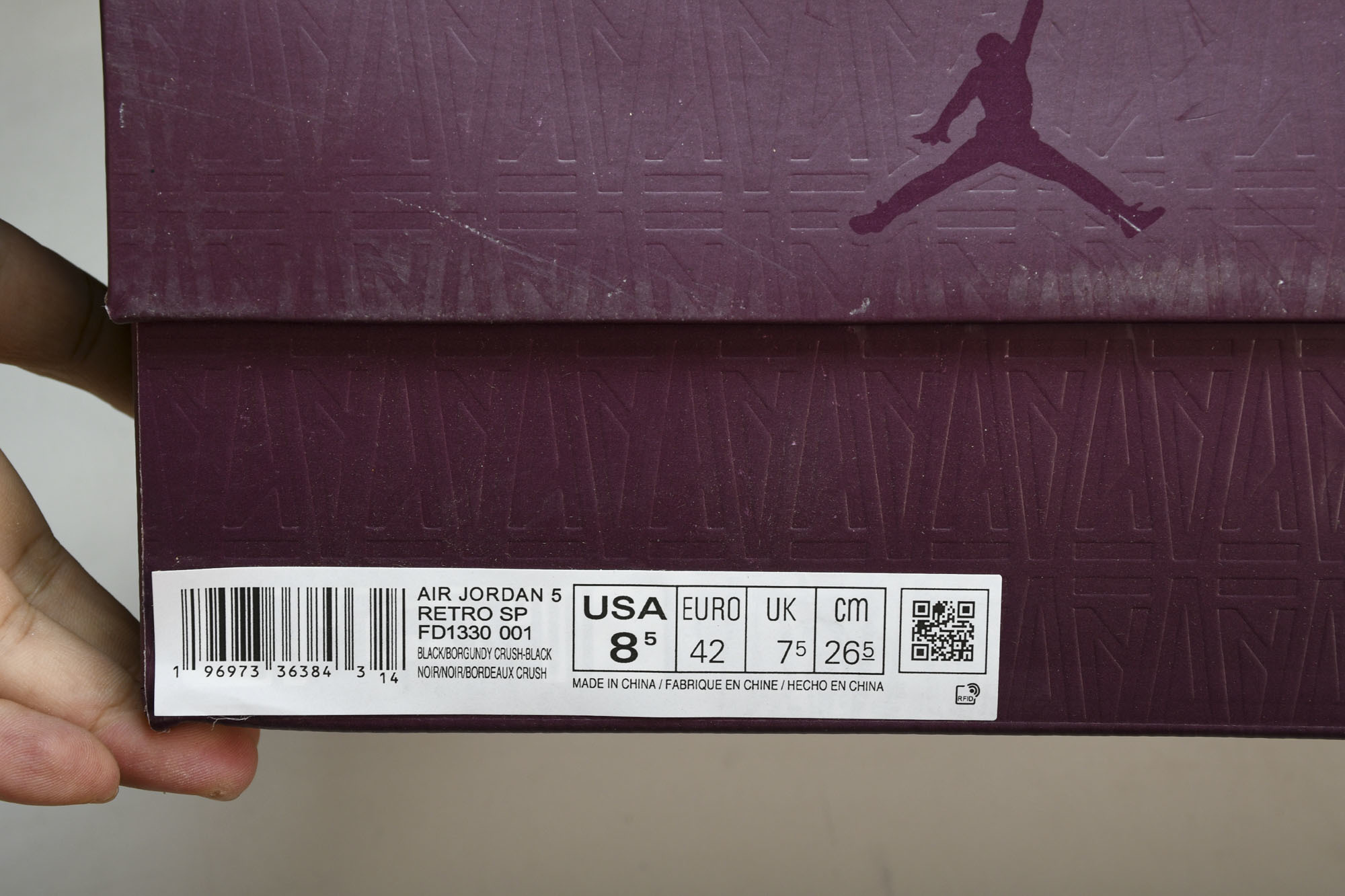 纯原A Ma Maniére x Air Jordan 5 “Black”黑红 FD1330-001 #