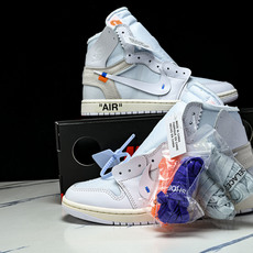 纯原Off White x Air Jordan OW AJ1 乔1联名白 高帮篮球鞋 AA3834-1 纯原Off White x Air Jordan OW AJ1 乔1联名白 高帮篮球鞋 AA3834-1