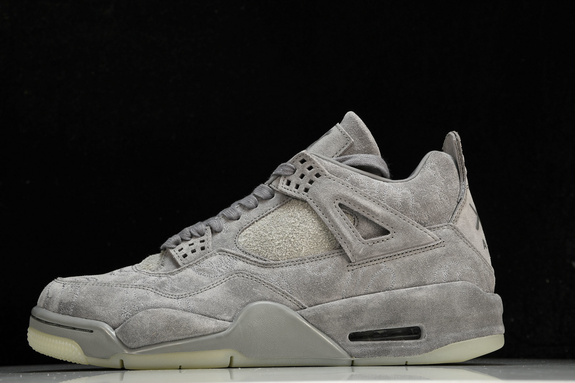 纯原Air Jordan 4 Retro Kaws 夜光麂皮灰限量联名 -003 #YZ015✦原楦原纸