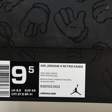 纯原Air Jordan 4 Retro Kaws 夜光麂皮灰限量联名 -003 #YZ015✦原楦原纸 纯原Air Jordan 4 Retro Kaws 夜光麂皮灰限量联名 -003 #YZ015✦原楦原纸