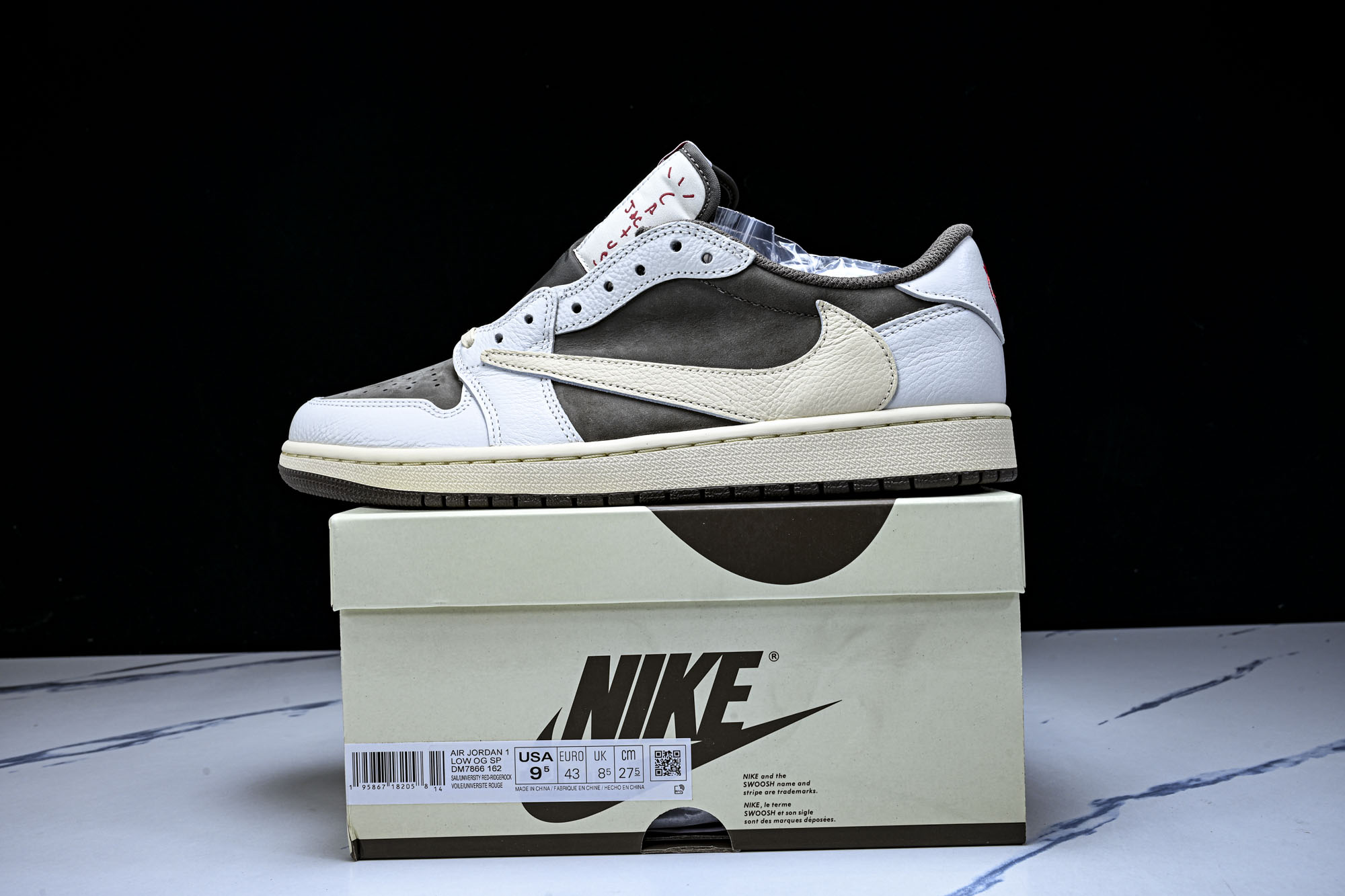 纯原 Travis Scott x Air Jordan 1 Reverse Mocha 联名倒钩摩卡棕