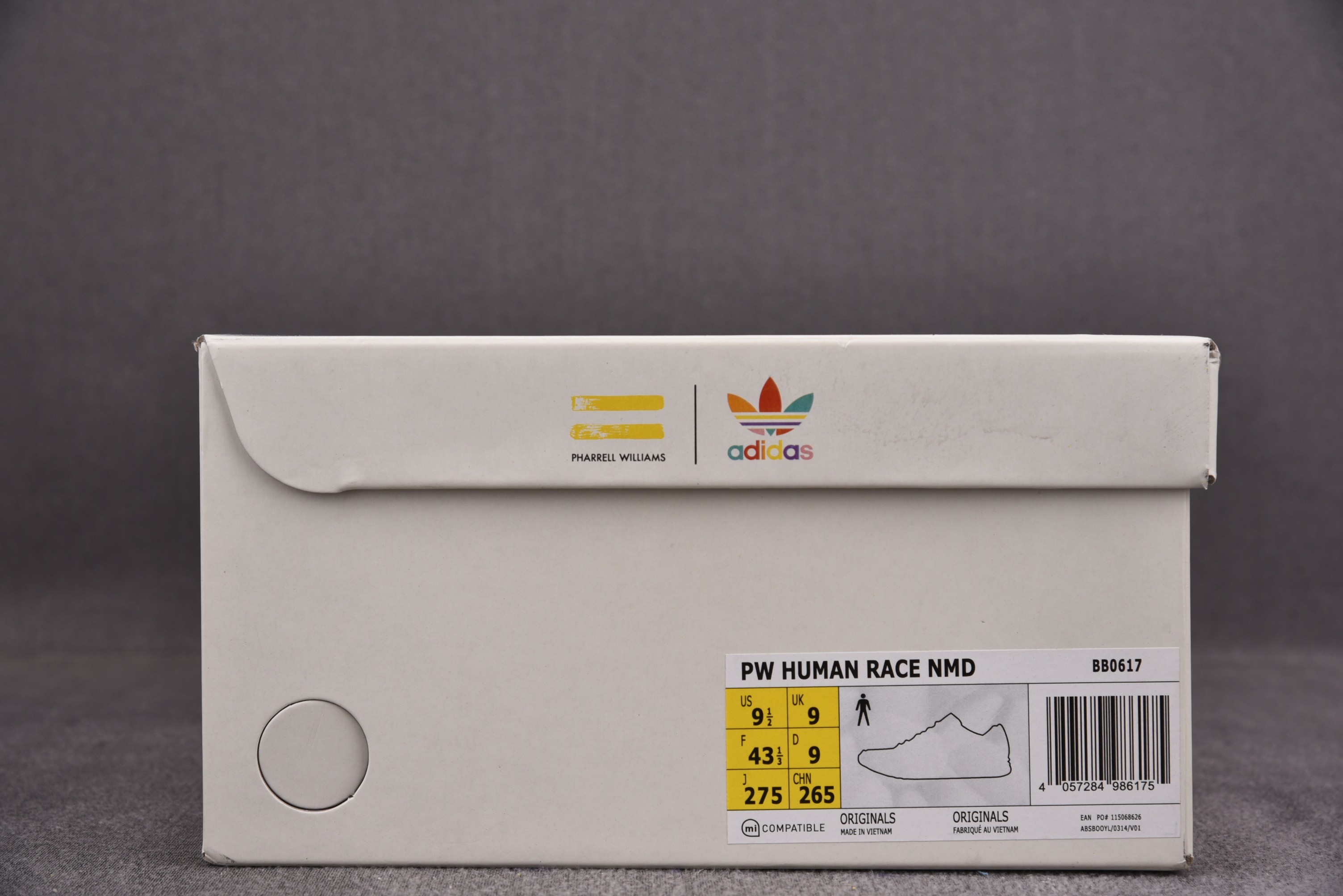 纯原 Pharrell x ad NMD HU ‘Noble Crimson’ 菲董联名 深红 BB0617 尺寸：40