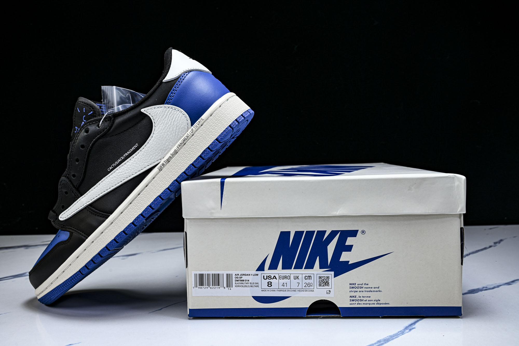 Travis Scott x Air Jordan 1 AJ1 乔1倒勾 低帮篮球鞋DM7866-014 尺寸 36 3 Travis Scott x Air Jordan 1 AJ1 乔1倒勾 低帮篮球鞋DM7866-014 尺寸 36 3