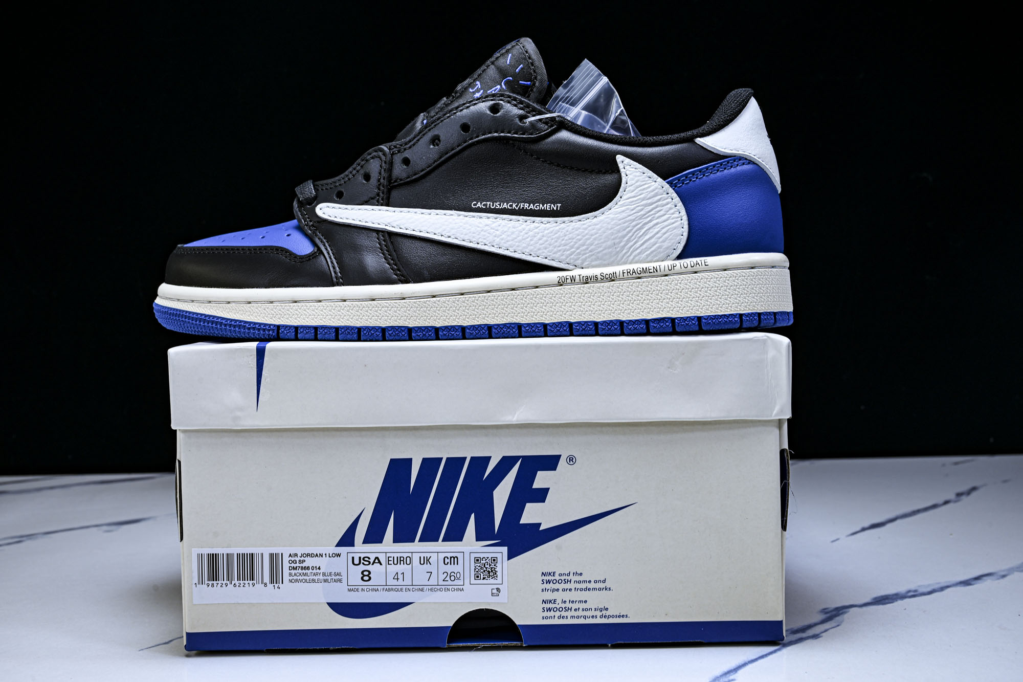 Travis Scott x Air Jordan 1 AJ1 乔1倒勾 低帮篮球鞋DM7866-014 尺寸 36 3 Travis Scott x Air Jordan 1 AJ1 乔1倒勾 低帮篮球鞋DM7866-014 尺寸 36 3