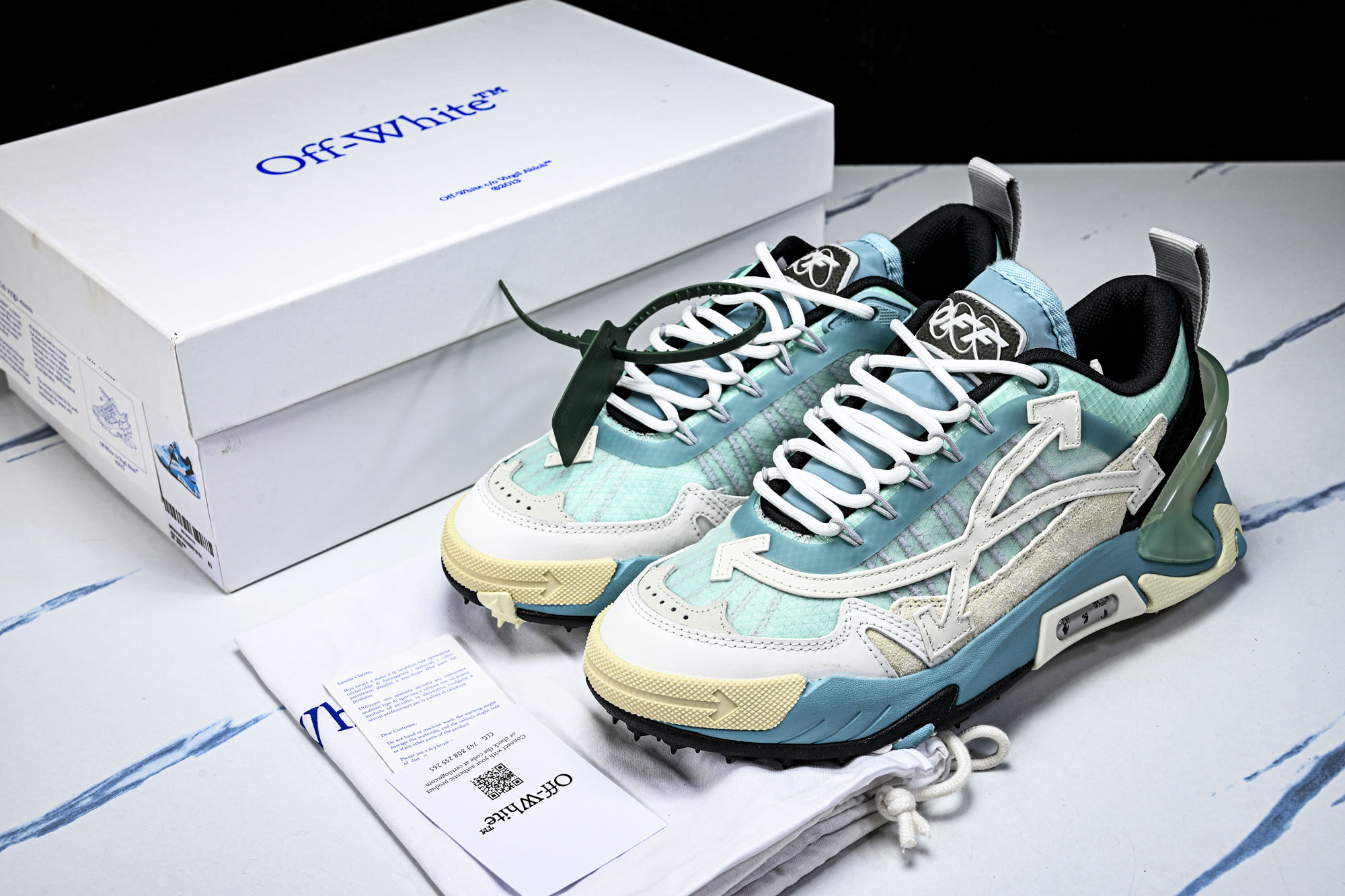 【纯原】Off-White C_O VirGil Abloh 联名款 潮牌老爹鞋男女休闲潮流三箭头鞋休闲运动跑鞋_2 码