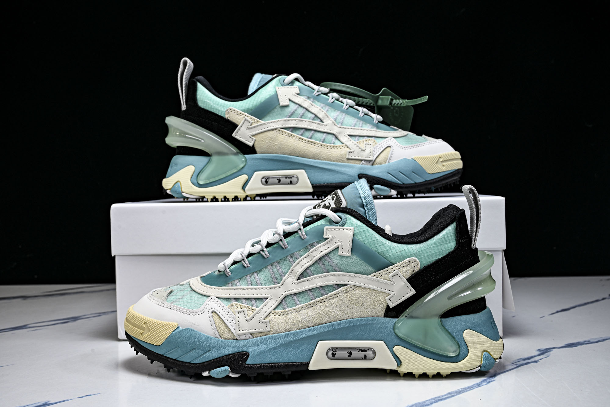【纯原】Off-White C_O VirGil Abloh 联名款 潮牌老爹鞋男女休闲潮流三箭头鞋休闲运动跑鞋_2 码
