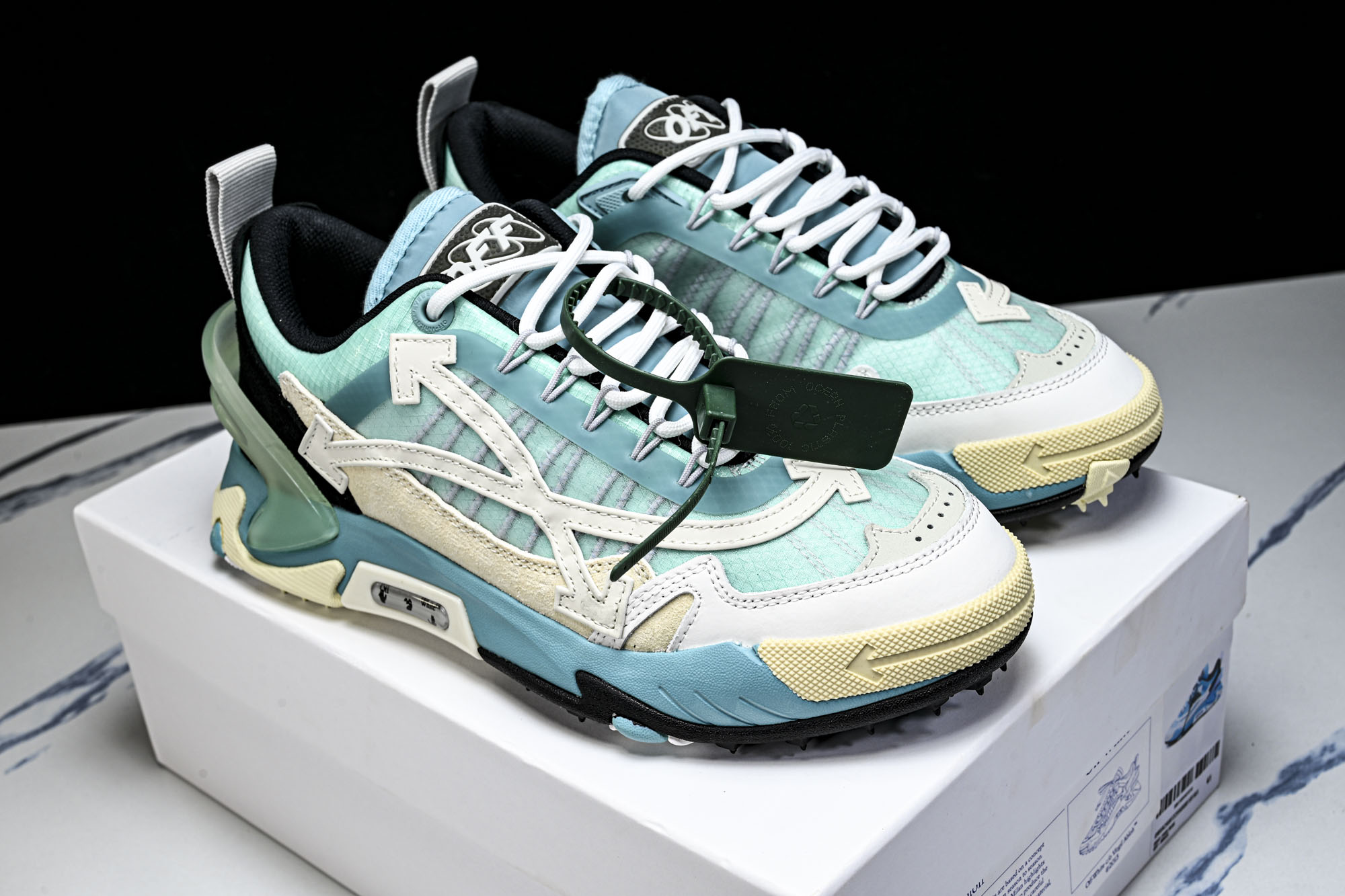 【纯原】Off-White C_O VirGil Abloh 联名款 潮牌老爹鞋男女休闲潮流三箭头鞋休闲运动跑鞋_2 码