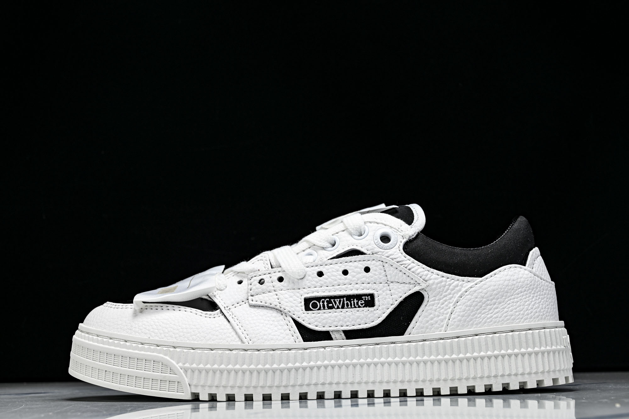 【纯原】OFF-WHITE Out Of Office 3.0 Court 箭头板鞋 小牛鞋休闲运动鞋_2 尺寸 36 