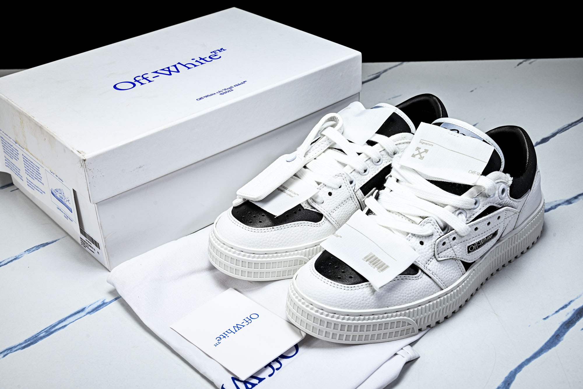 【纯原】OFF-WHITE Out Of Office 3.0 Court 箭头板鞋 小牛鞋休闲运动鞋_2 尺寸 36 