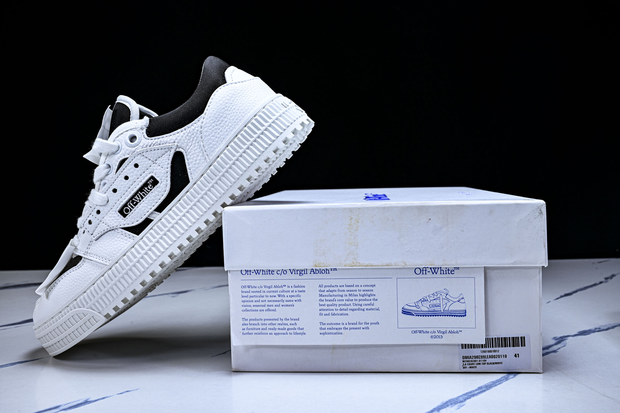 【纯原】OFF-WHITE Out Of Office 3.0 Court 箭头板鞋 小牛鞋休闲运动鞋_2 尺寸 36 