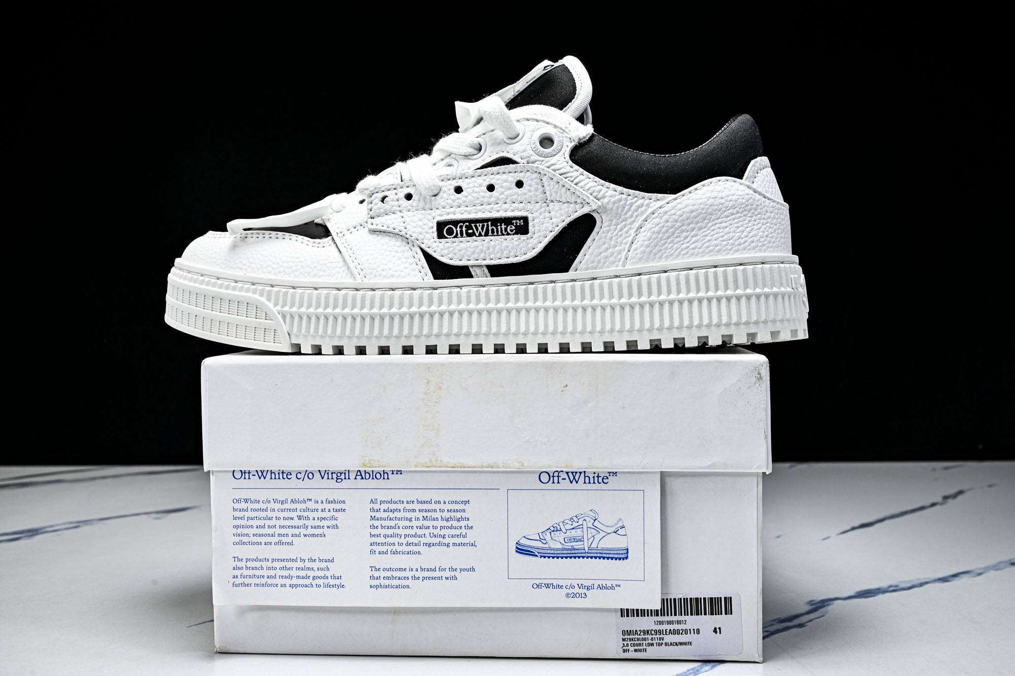 【纯原】OFF-WHITE Out Of Office 3.0 Court 箭头板鞋 小牛鞋休闲运动鞋_2 尺寸 36 