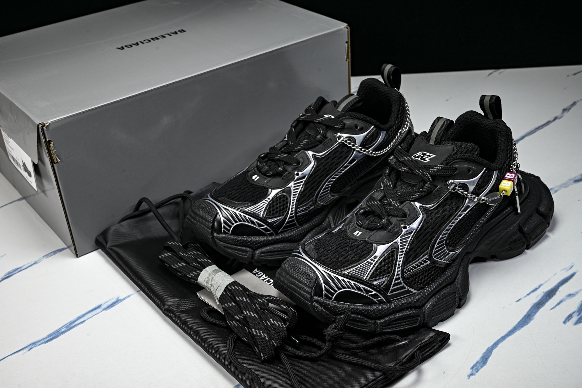 Balenciaga 3XL Charms Men 官方同步 巴黎世家 十代潮流跑鞋 W3XCN1000 尺寸 35 3