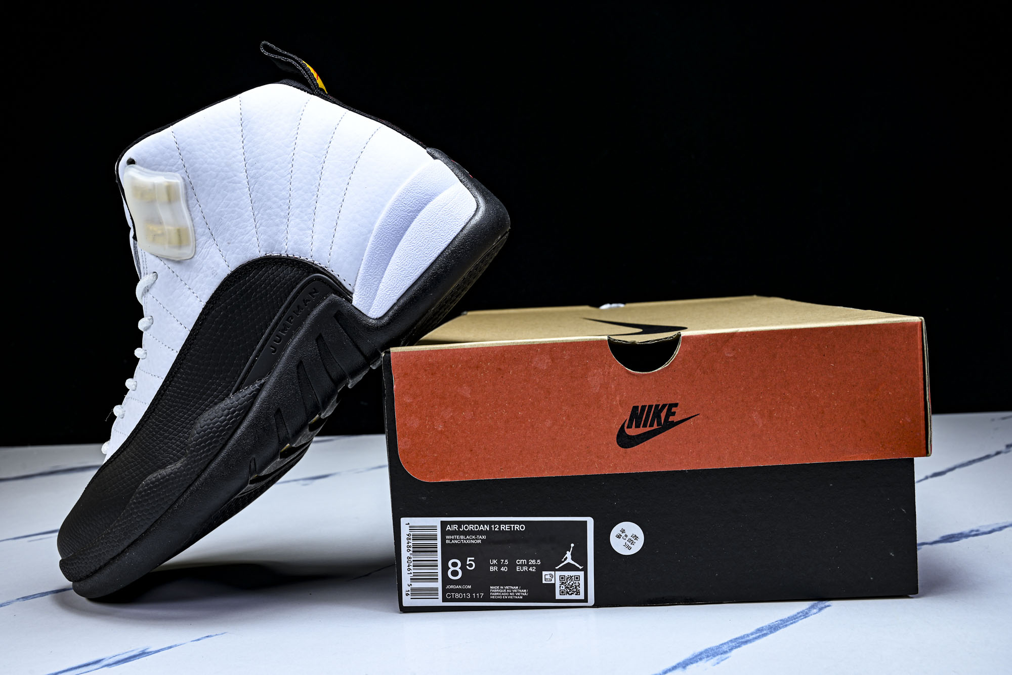 Air Jordan 12 Retro _Black and Varsity Red_ AJ12 乔12黑白 CT801 Air Jordan 12 Retro _Black and Varsity Red_ AJ12 乔12黑白 CT801