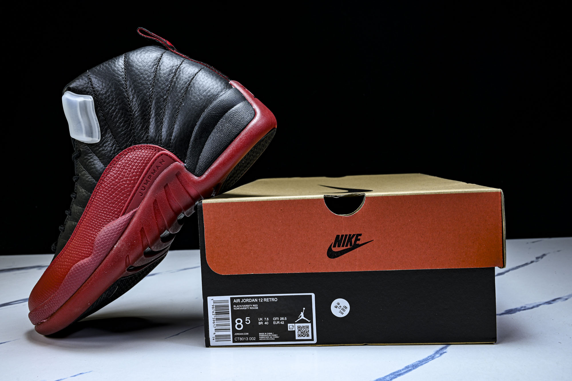 Air Jordan 12 Retro _Black and Varsity Red_ AJ12 乔12黑红 CT801