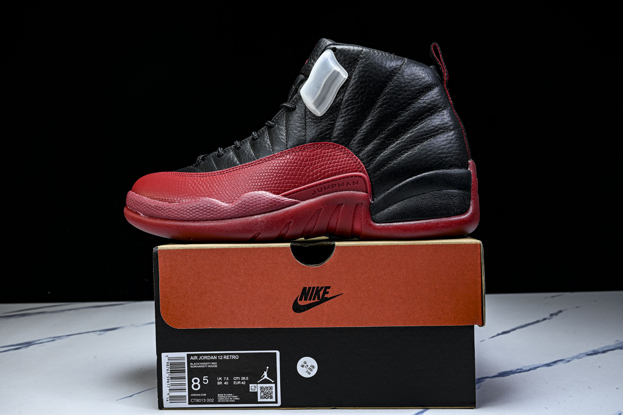 Air Jordan 12 Retro _Black and Varsity Red_ AJ12 乔12黑红 CT801