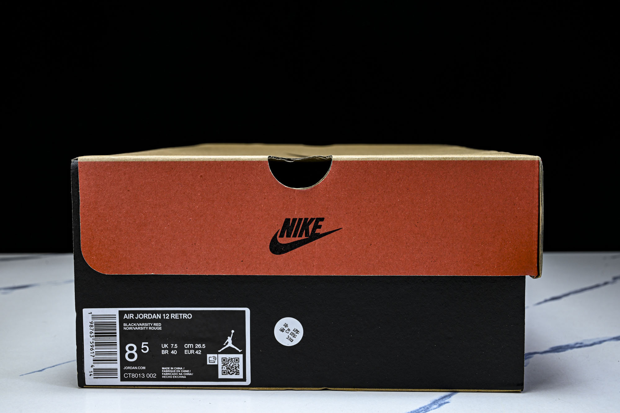 Air Jordan 12 Retro _Black and Varsity Red_ AJ12 乔12黑红 CT801