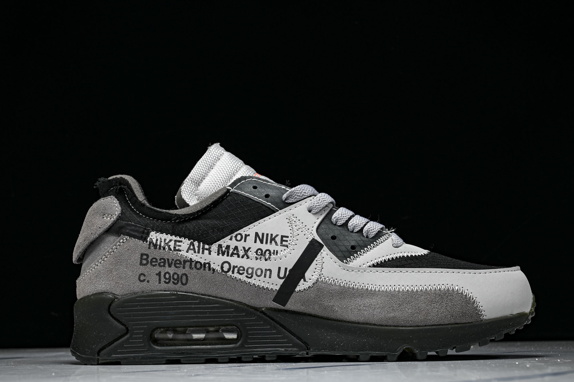 NIKE x OFF-WHITE AIR MAX 90 OW 联名沙漠跑鞋 AA7293-001 尺寸 40 40.5 