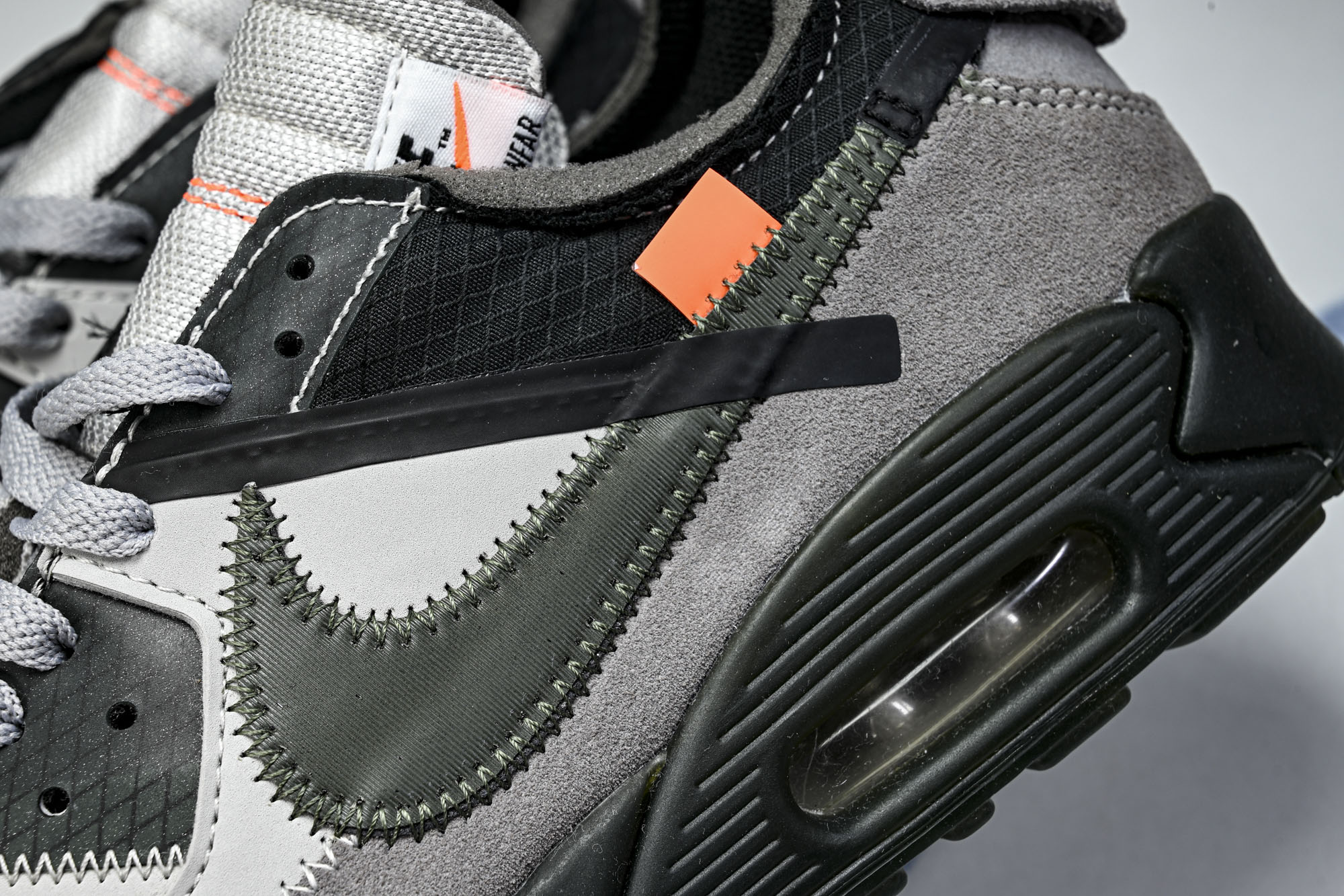 NIKE x OFF-WHITE AIR MAX 90 OW 联名沙漠跑鞋 AA7293-001 尺寸 40 40.5 