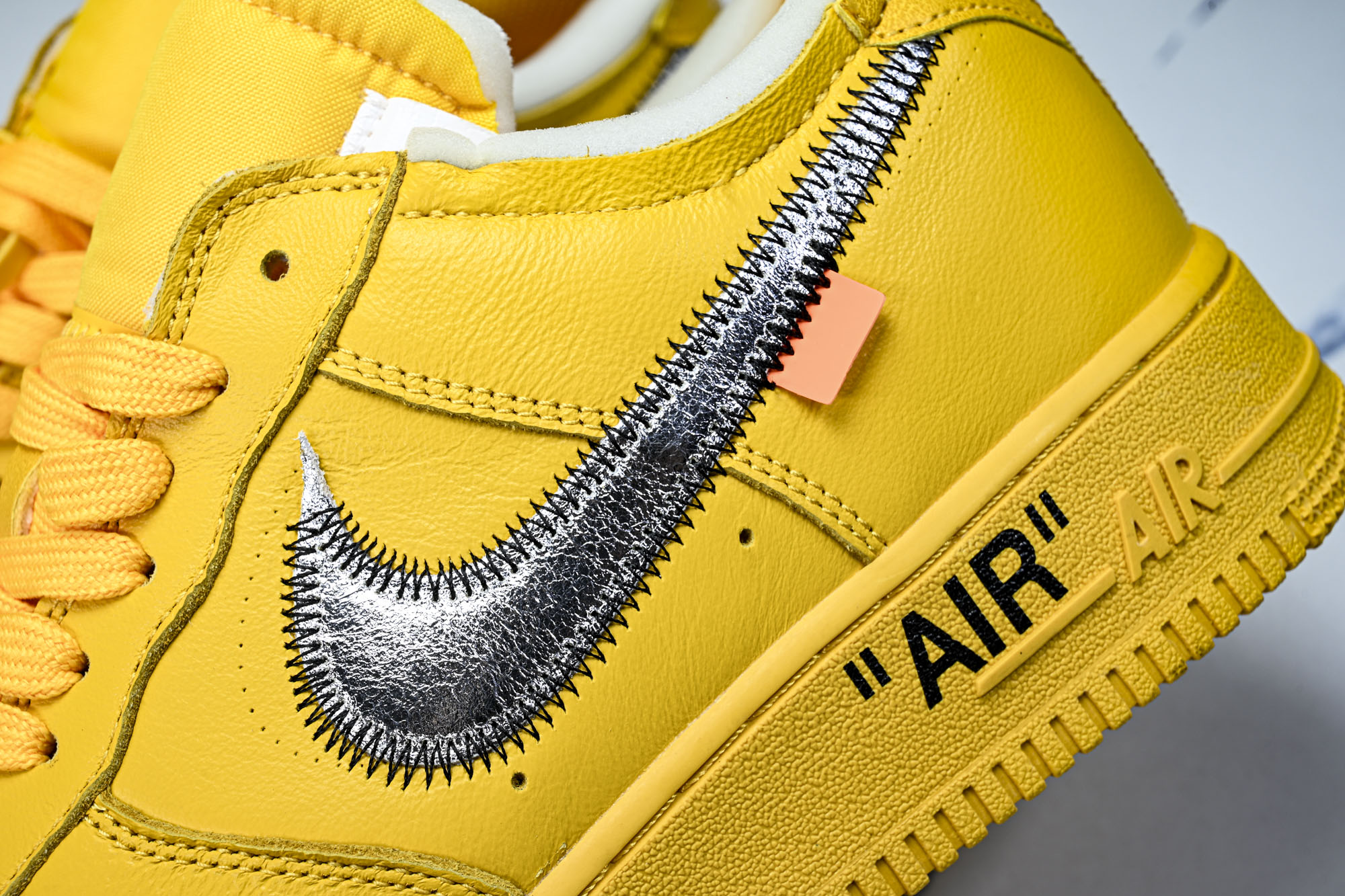 Off-White x Nike Air Force 1 Low AF1 金银 黄色DD1876-700 36 36.5