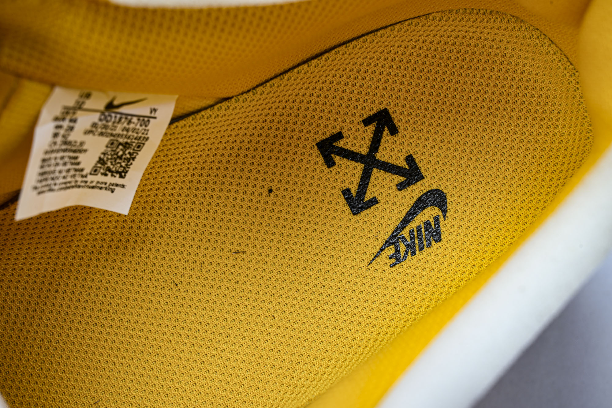 Off-White x Nike Air Force 1 Low AF1 金银 黄色DD1876-700 36 36.5