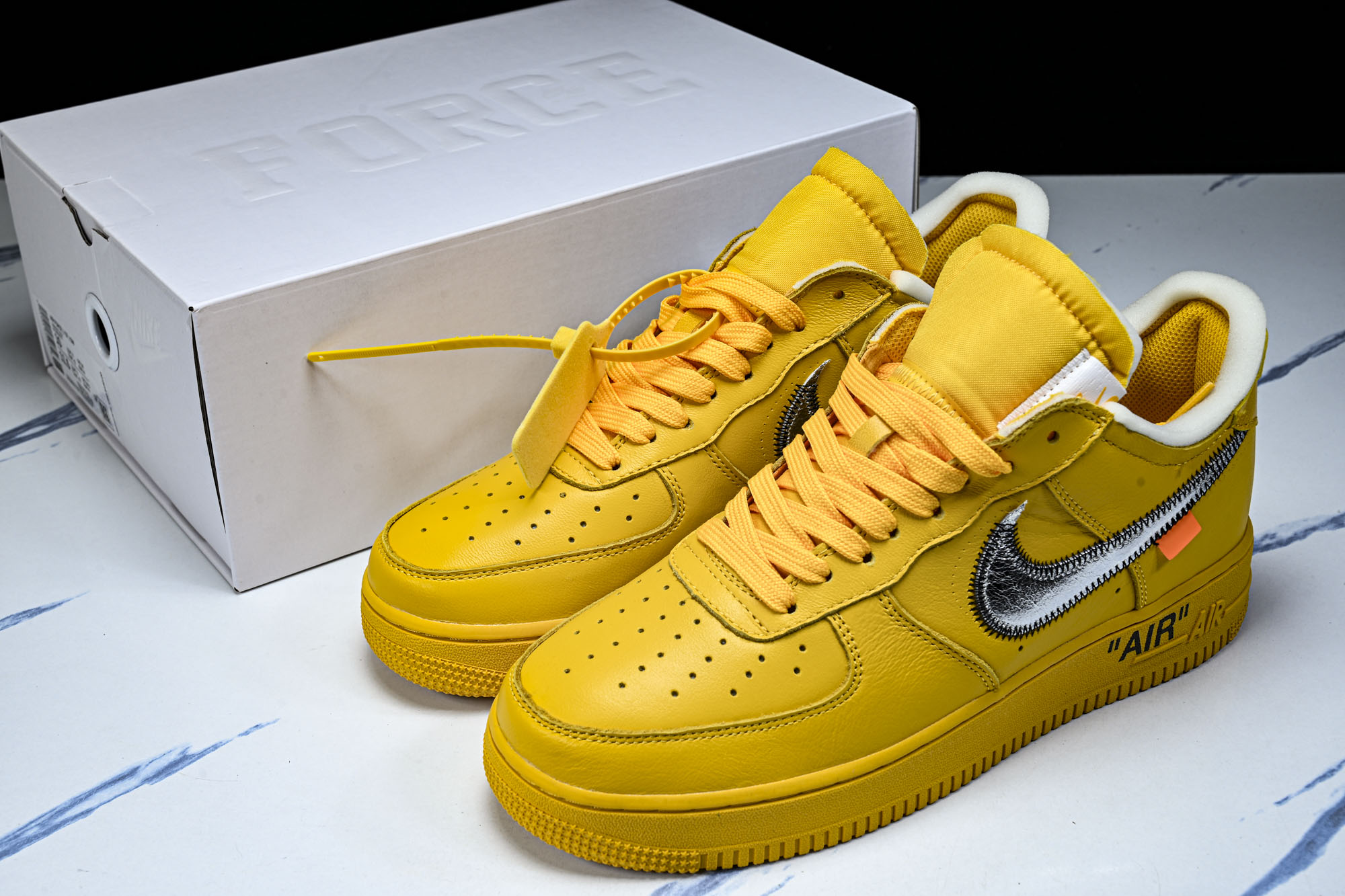 Off-White x Nike Air Force 1 Low AF1 金银 黄色DD1876-700 36 36.5