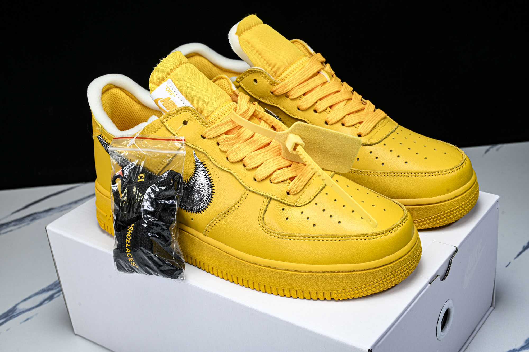 Off-White x Nike Air Force 1 Low AF1 金银 黄色DD1876-700 36 36.5