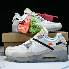 Off-White x NIKE Air Max 90 气垫慢跑鞋“OFF-WHITE 白灰冰蓝底” AA7293-10 Off-White x NIKE Air Max 90 气垫慢跑鞋“OFF-WHITE 白灰冰蓝底” AA7293-10
