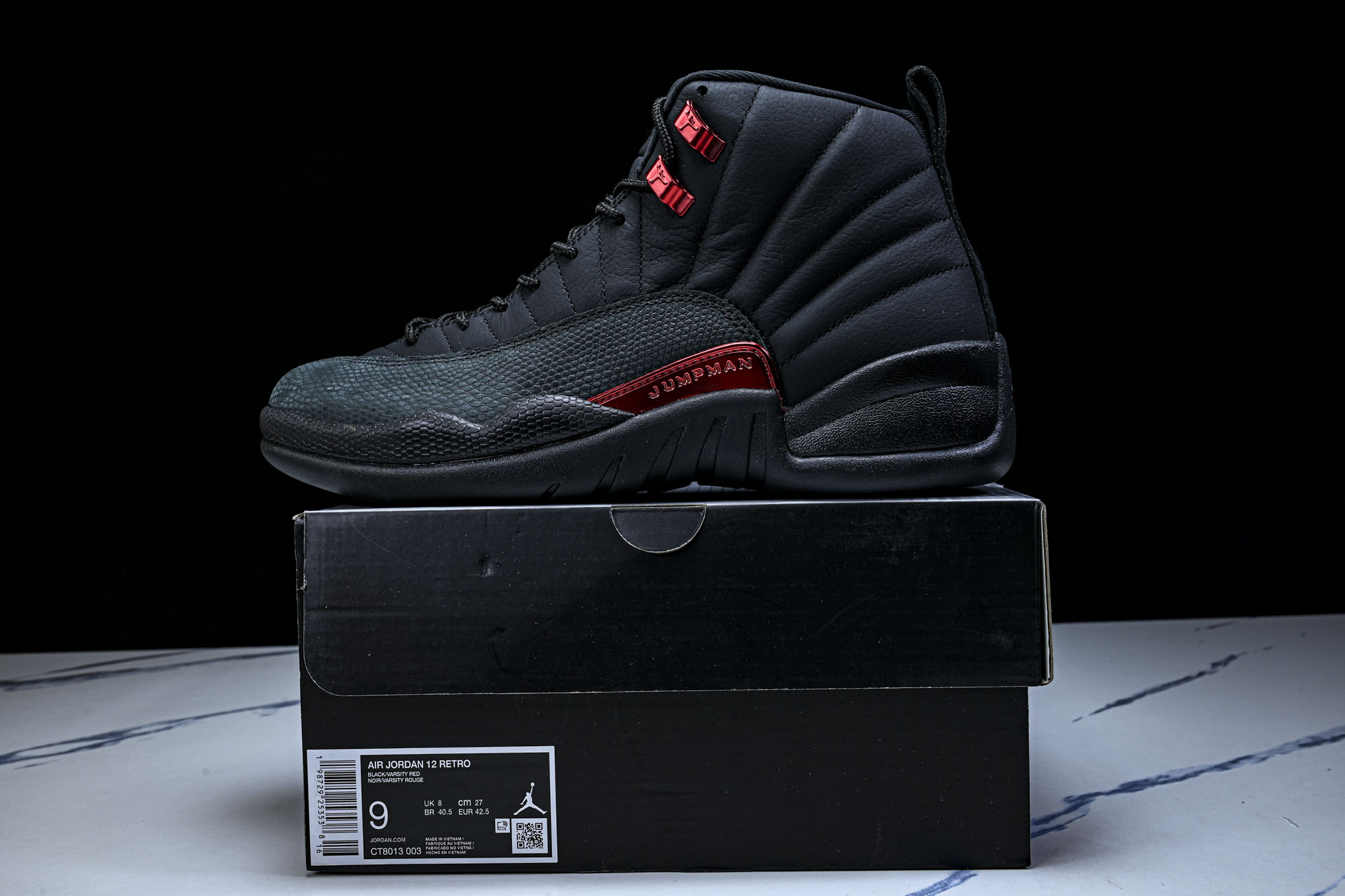 Air Jordan 12 Retro _Bloodline_ AJ12 乔12黑红 CT8013-003 尺码 40 Air Jordan 12 Retro _Bloodline_ AJ12 乔12黑红 CT8013-003 尺码 40