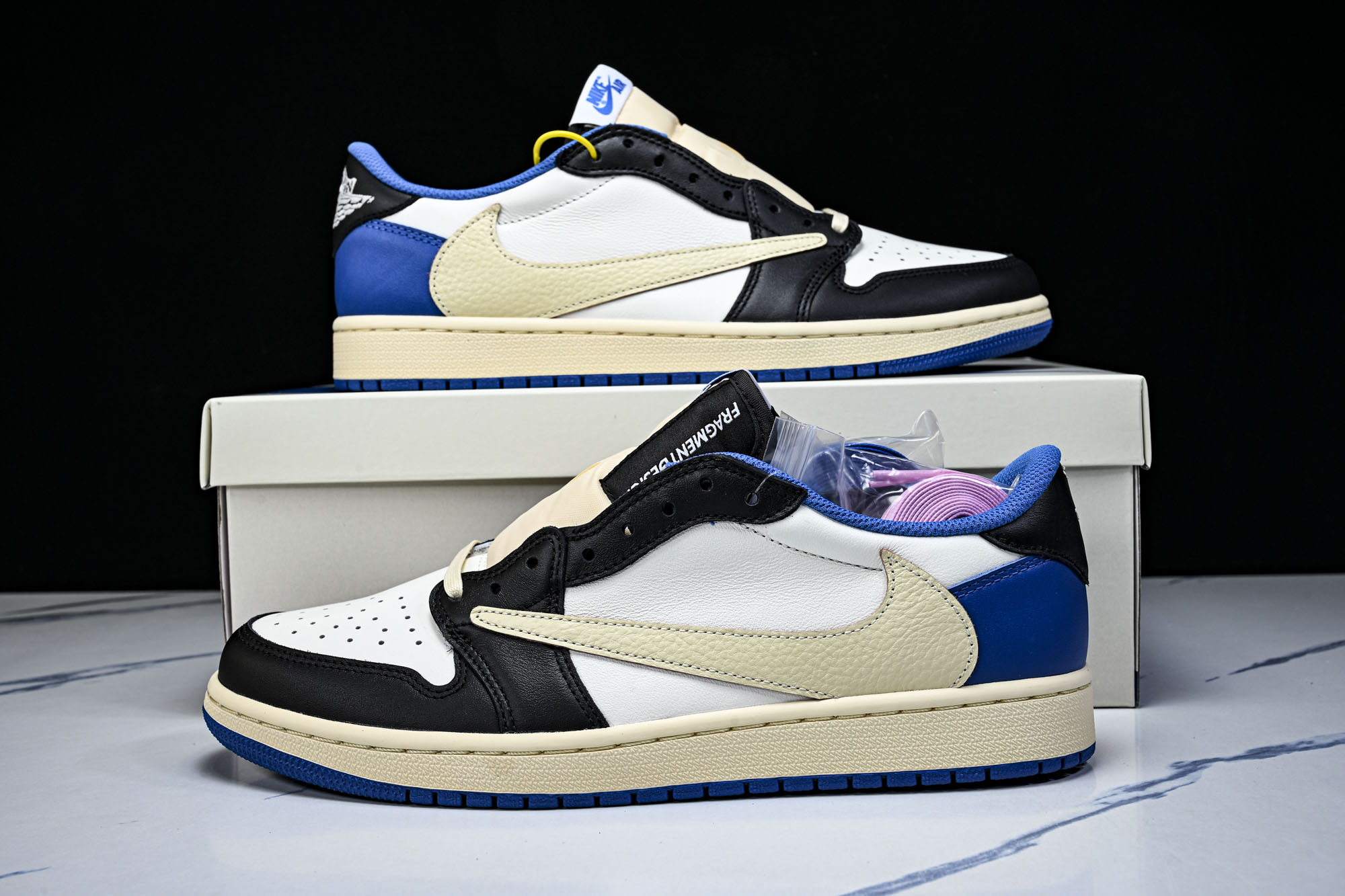 纯原Travis Scott x Air Jordan 1 Low OG AJ1 乔1倒勾低帮 全头层 DM7866-1