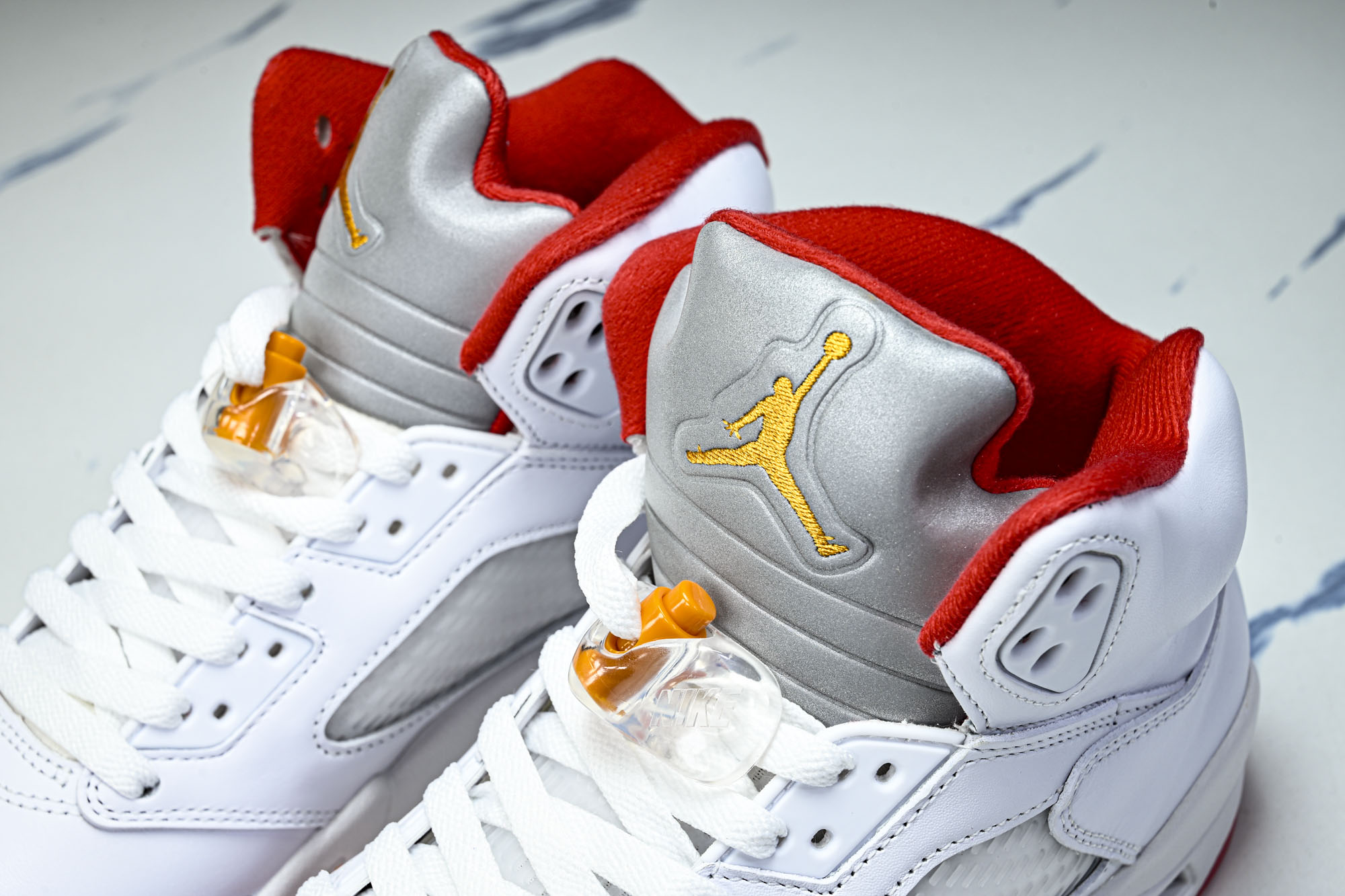 纯原Air Jordan 5 Retro _Sunset_ AJ5 乔5白橙红 IV5678-102  #YZ015 大
