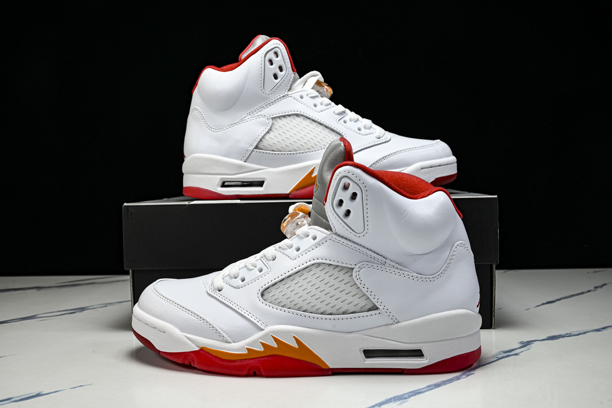 纯原Air Jordan 5 Retro _Sunset_ AJ5 乔5白橙红 IV5678-102  #YZ015 大