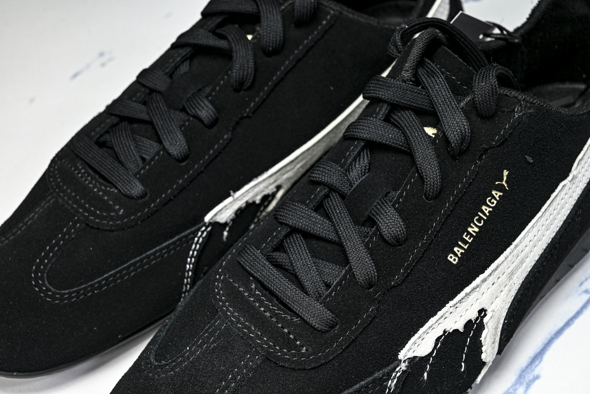 纯原 PUMA_彪马 x Balenciaga巴黎世家 Speedcat 牛皮绒面革 圆头做旧 02 #YZ026 纯原 PUMA_彪马 x Balenciaga巴黎世家 Speedcat 牛皮绒面革 圆头做旧 02 #YZ026