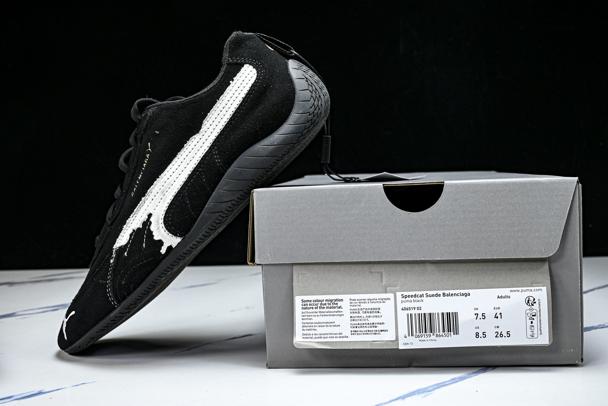纯原 PUMA_彪马 x Balenciaga巴黎世家 Speedcat 牛皮绒面革 圆头做旧 02 #YZ026 纯原 PUMA_彪马 x Balenciaga巴黎世家 Speedcat 牛皮绒面革 圆头做旧 02 #YZ026
