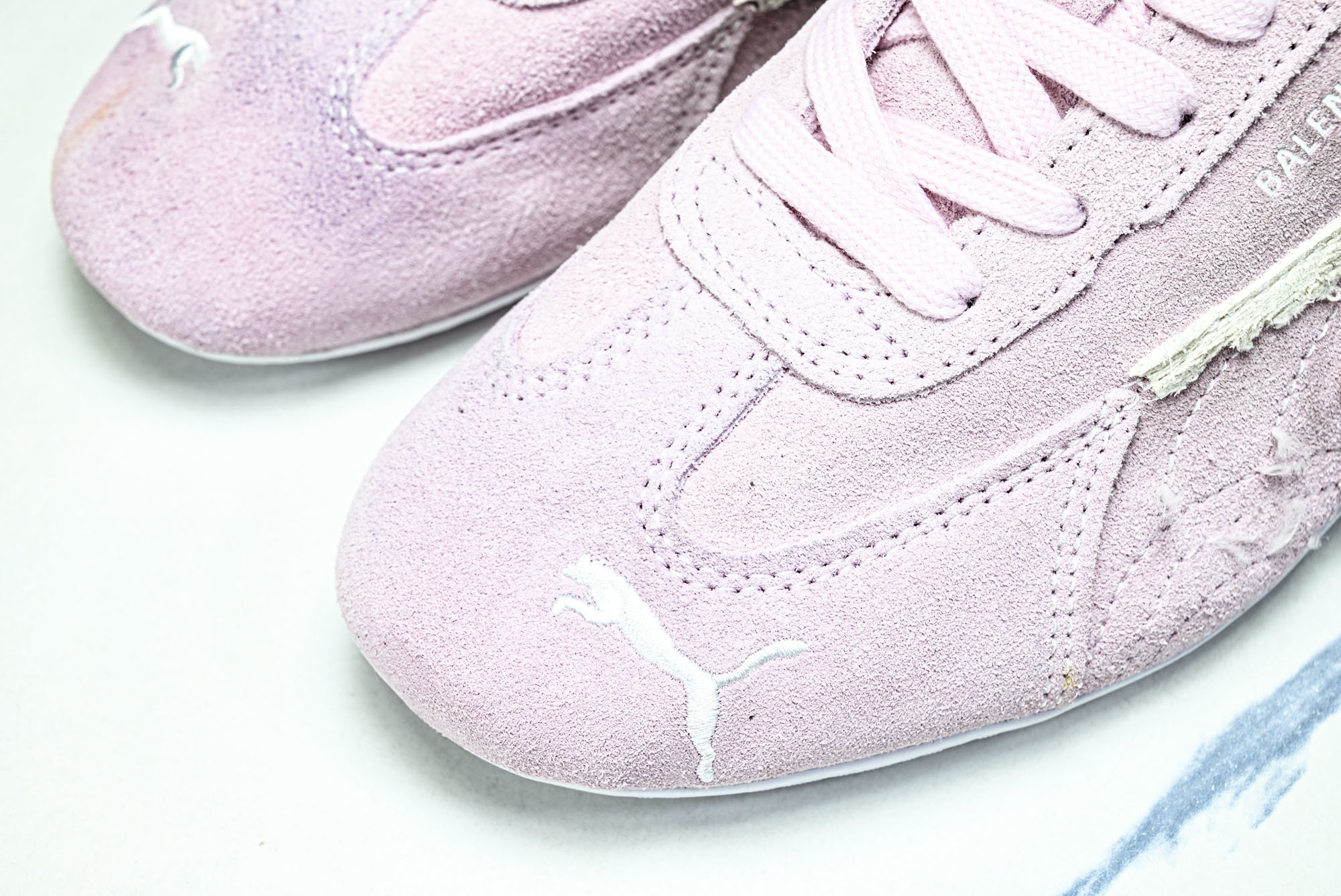 纯原 PUMA_彪马 x Balenciaga巴黎世家 Speedcat 牛皮绒面革 圆头做旧  07 #YZ026 #