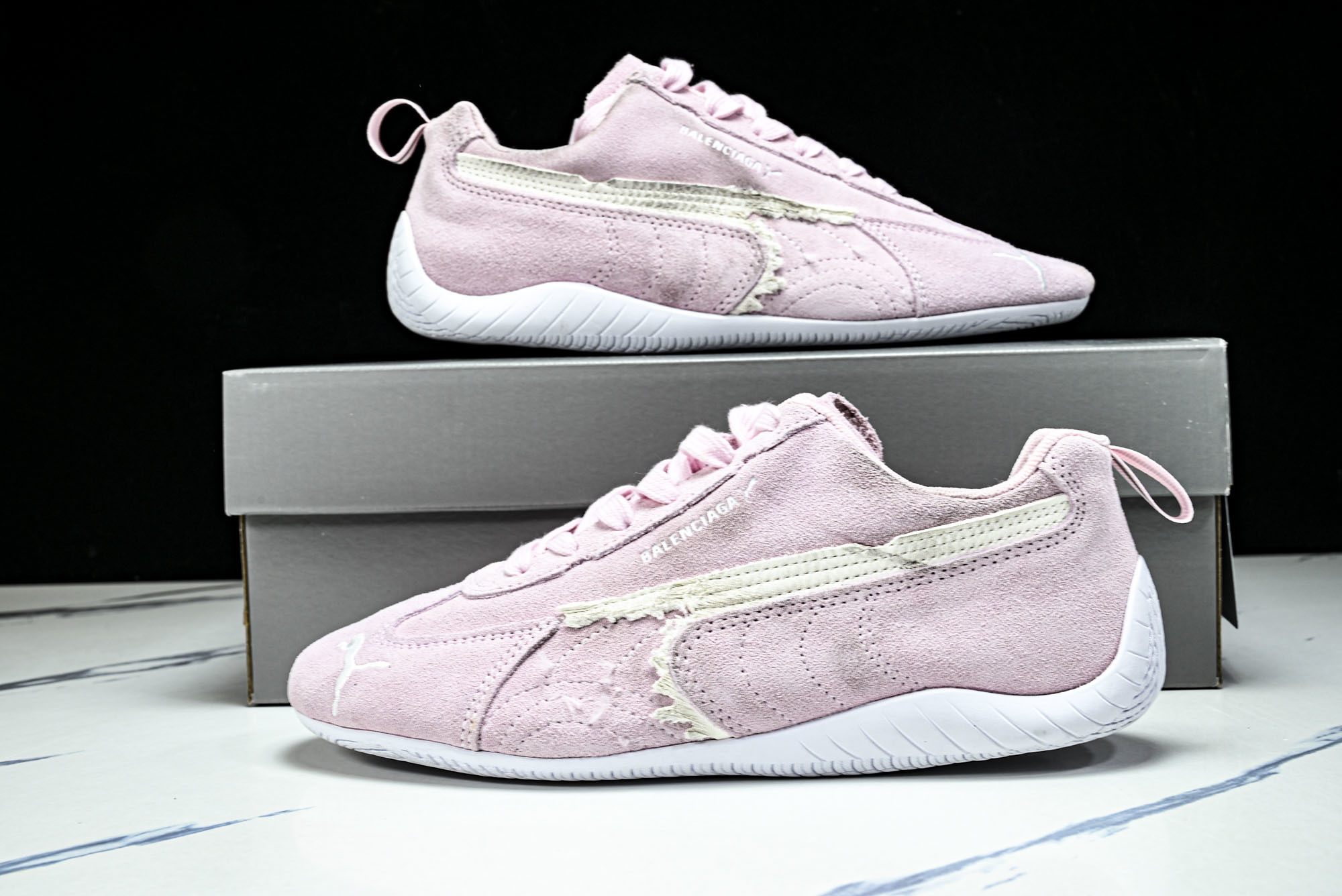 纯原 PUMA_彪马 x Balenciaga巴黎世家 Speedcat 牛皮绒面革 圆头做旧  07 #YZ026 #