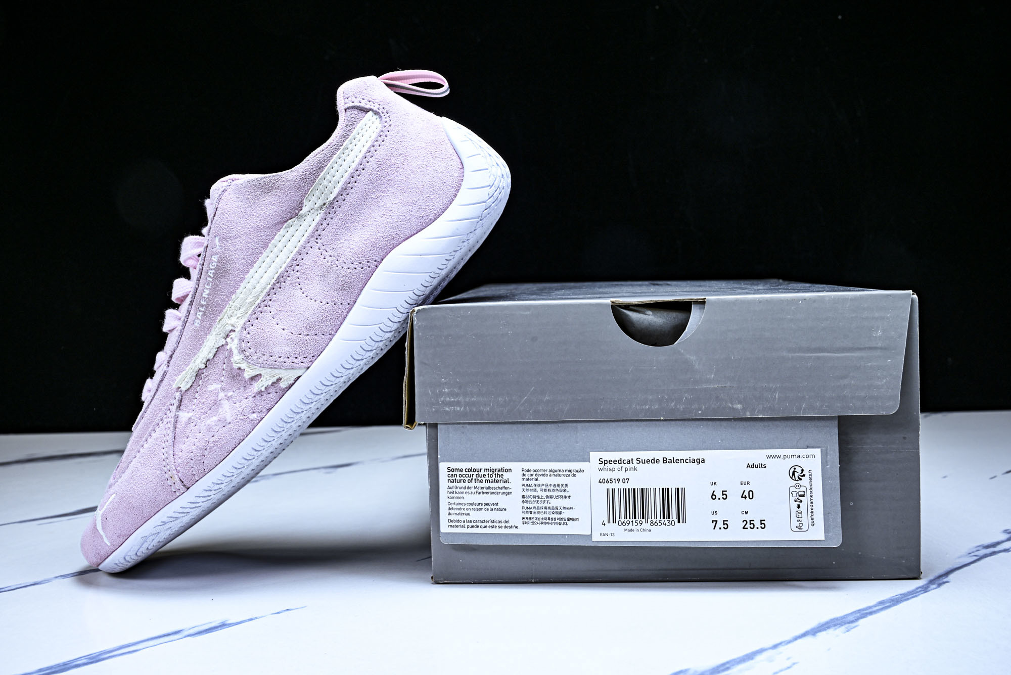 纯原 PUMA_彪马 x Balenciaga巴黎世家 Speedcat 牛皮绒面革 圆头做旧  07 #YZ026 #