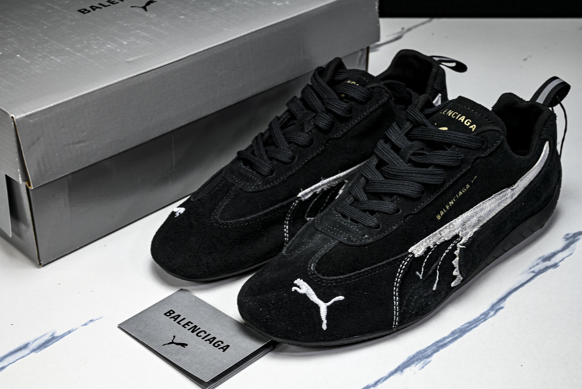 纯原 PUMA_彪马 x Balenciaga巴黎世家 Speedcat 牛皮绒面革 圆头做旧 WSDSD1090 # 纯原 PUMA_彪马 x Balenciaga巴黎世家 Speedcat 牛皮绒面革 圆头做旧 WSDSD1090 #