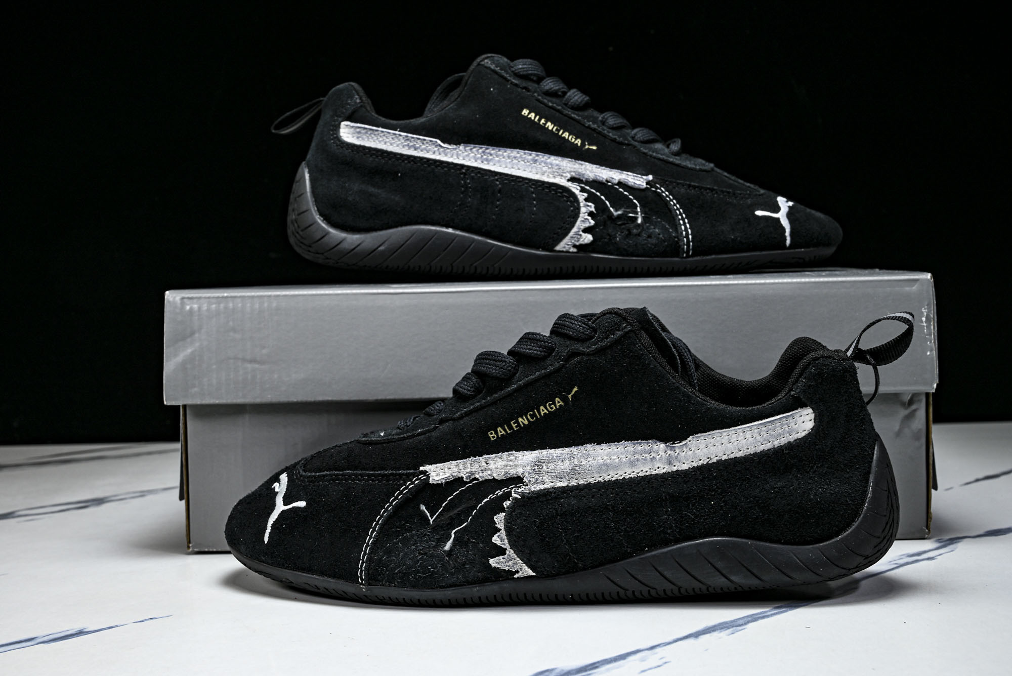 纯原 PUMA_彪马 x Balenciaga巴黎世家 Speedcat 牛皮绒面革 圆头做旧 WSDSD1090 # 纯原 PUMA_彪马 x Balenciaga巴黎世家 Speedcat 牛皮绒面革 圆头做旧 WSDSD1090 #