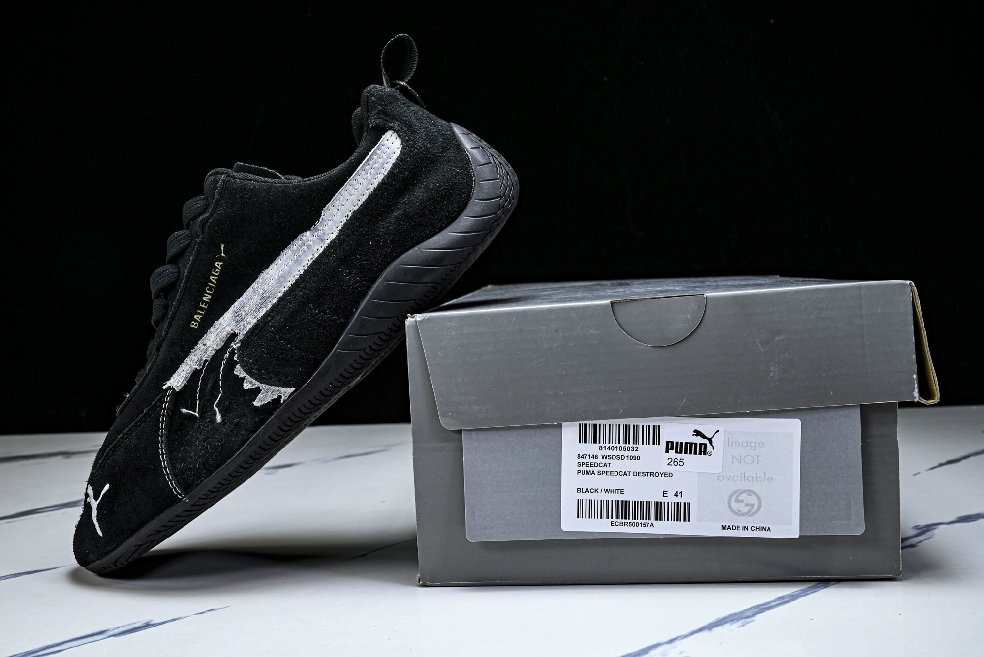 纯原 PUMA_彪马 x Balenciaga巴黎世家 Speedcat 牛皮绒面革 圆头做旧 WSDSD1090 # 纯原 PUMA_彪马 x Balenciaga巴黎世家 Speedcat 牛皮绒面革 圆头做旧 WSDSD1090 #