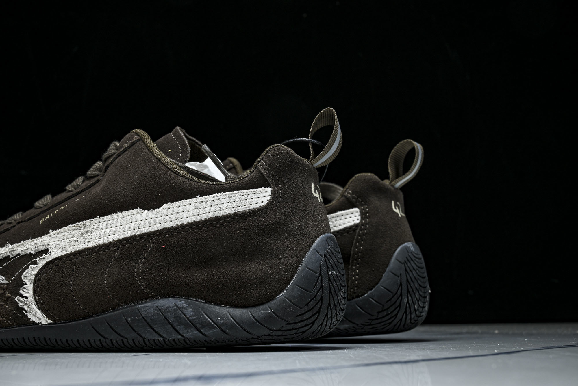纯原 PUMA_彪马 x Balenciaga巴黎世家 Speedcat 牛皮绒面革 圆头做旧 WSDSD2910  #