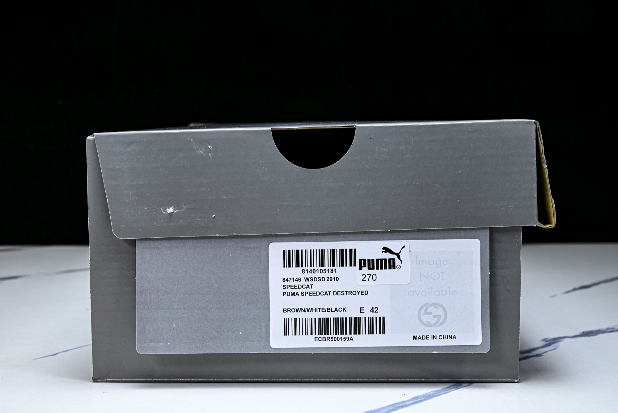 纯原 PUMA_彪马 x Balenciaga巴黎世家 Speedcat 牛皮绒面革 圆头做旧 WSDSD2910  #