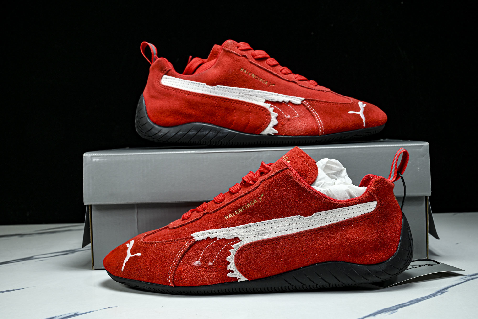 纯原 PUMA_彪马 x Balenciaga巴黎世家 Speedcat 牛皮绒面革 圆头做旧 WSDSD6910 #Y 纯原 PUMA_彪马 x Balenciaga巴黎世家 Speedcat 牛皮绒面革 圆头做旧 WSDSD6910 #Y