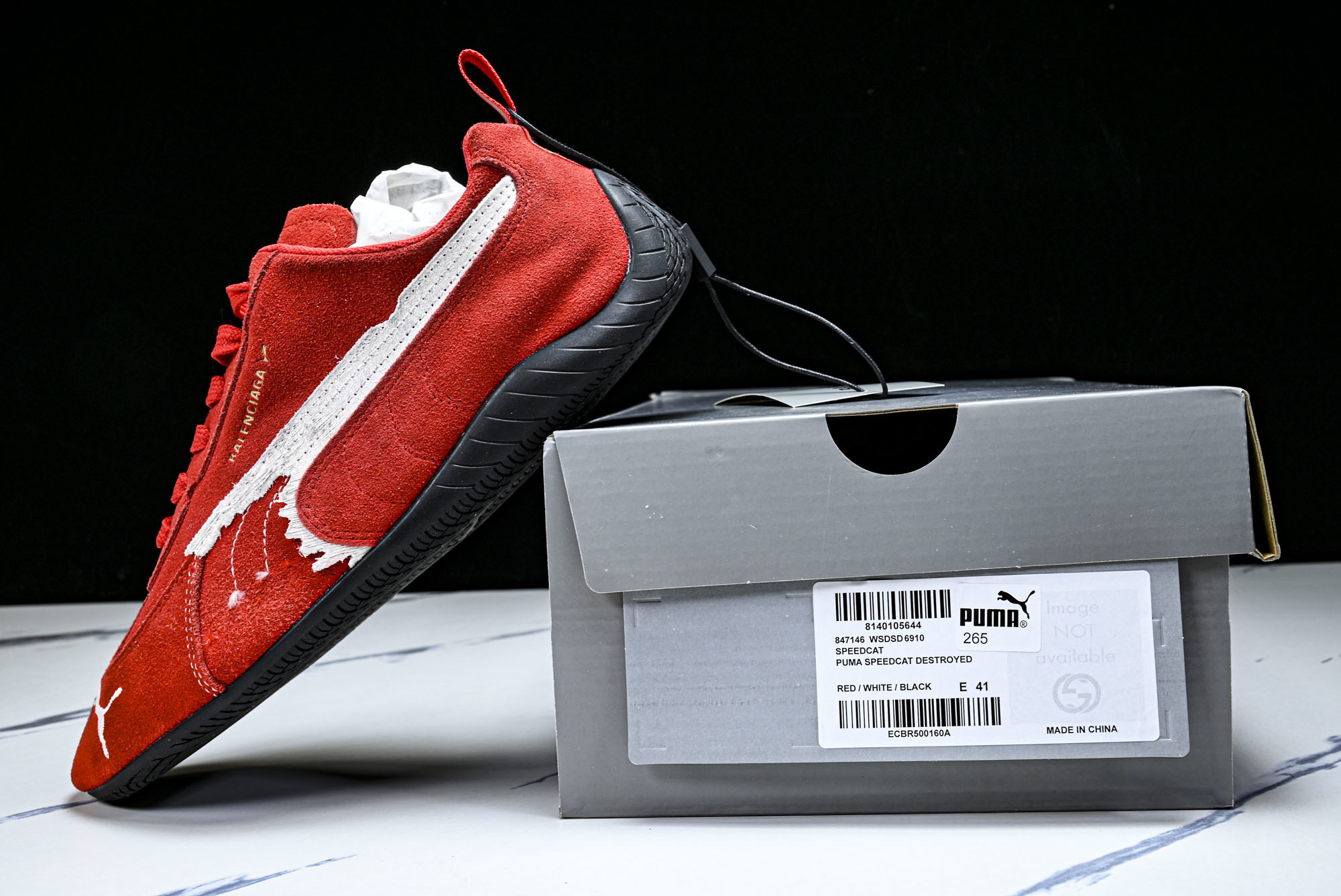 纯原 PUMA_彪马 x Balenciaga巴黎世家 Speedcat 牛皮绒面革 圆头做旧 WSDSD6910 #Y 纯原 PUMA_彪马 x Balenciaga巴黎世家 Speedcat 牛皮绒面革 圆头做旧 WSDSD6910 #Y
