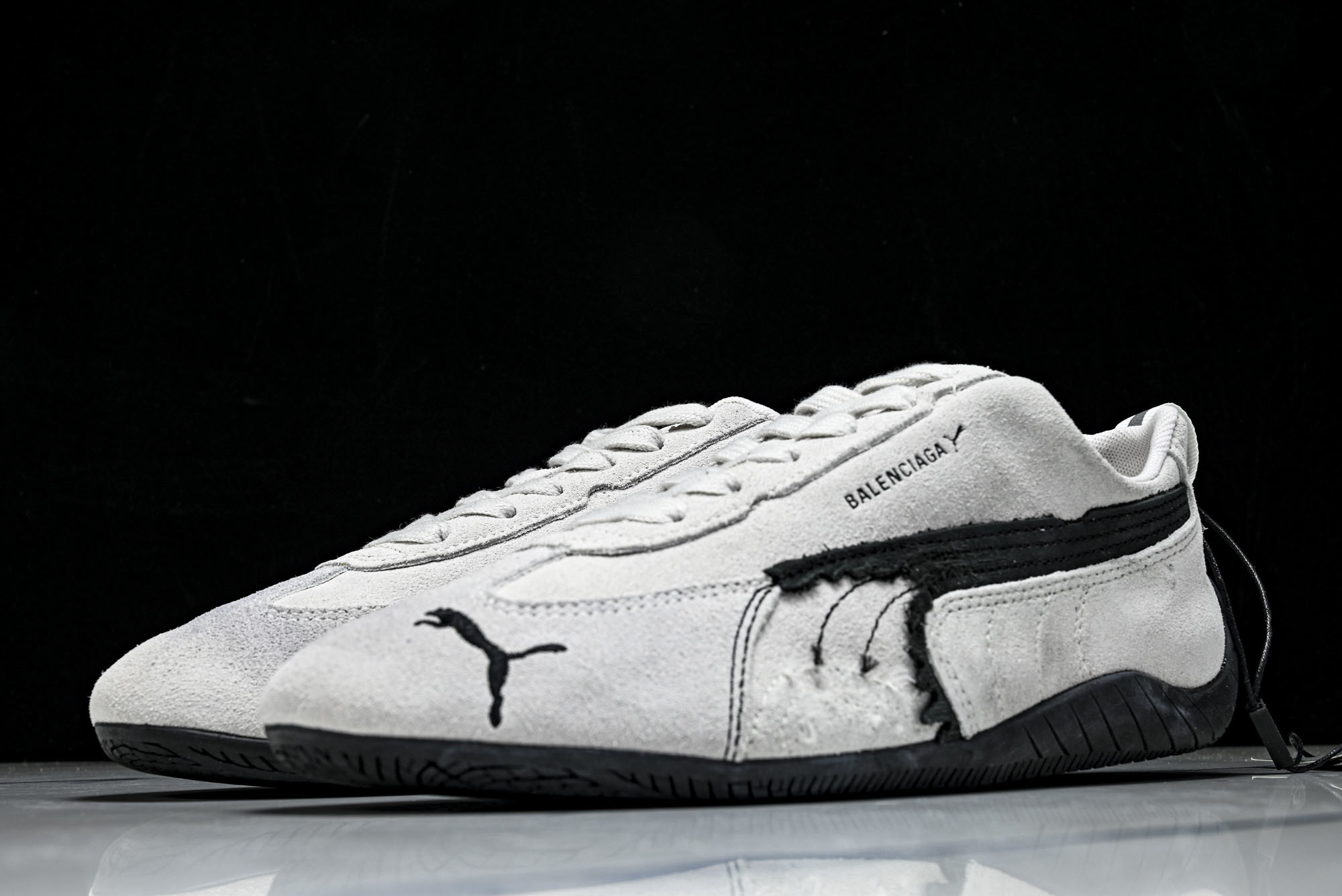 纯原 PUMA_彪马 x Balenciaga巴黎世家 Speedcat 牛皮绒面革 圆头做旧 WSDSD9010  #