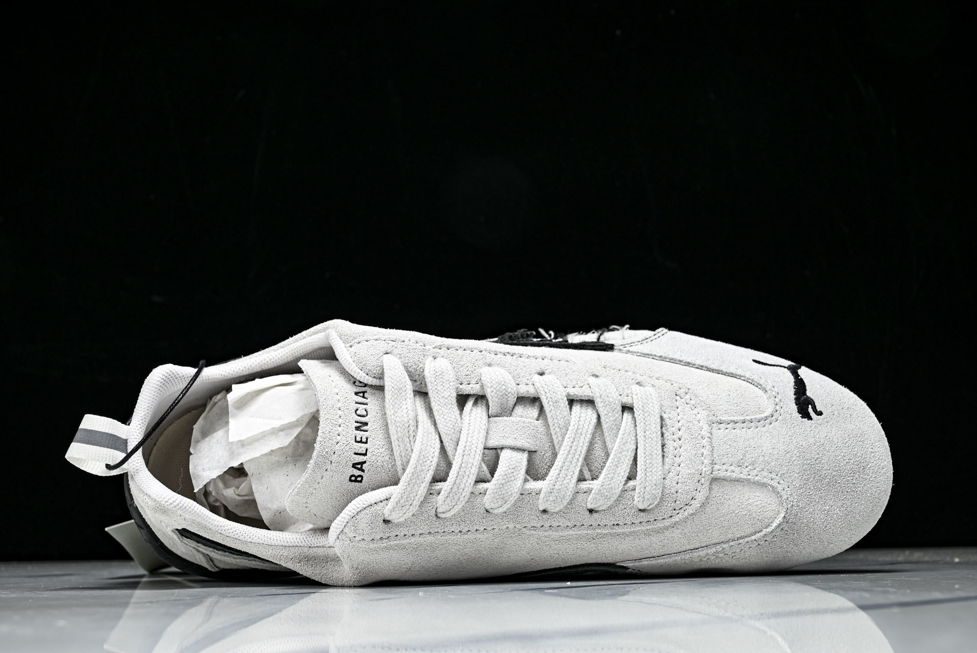 纯原 PUMA_彪马 x Balenciaga巴黎世家 Speedcat 牛皮绒面革 圆头做旧 WSDSD9010  #