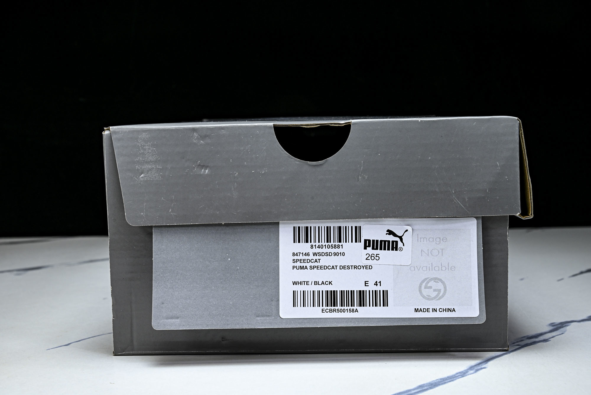 纯原 PUMA_彪马 x Balenciaga巴黎世家 Speedcat 牛皮绒面革 圆头做旧 WSDSD9010  #