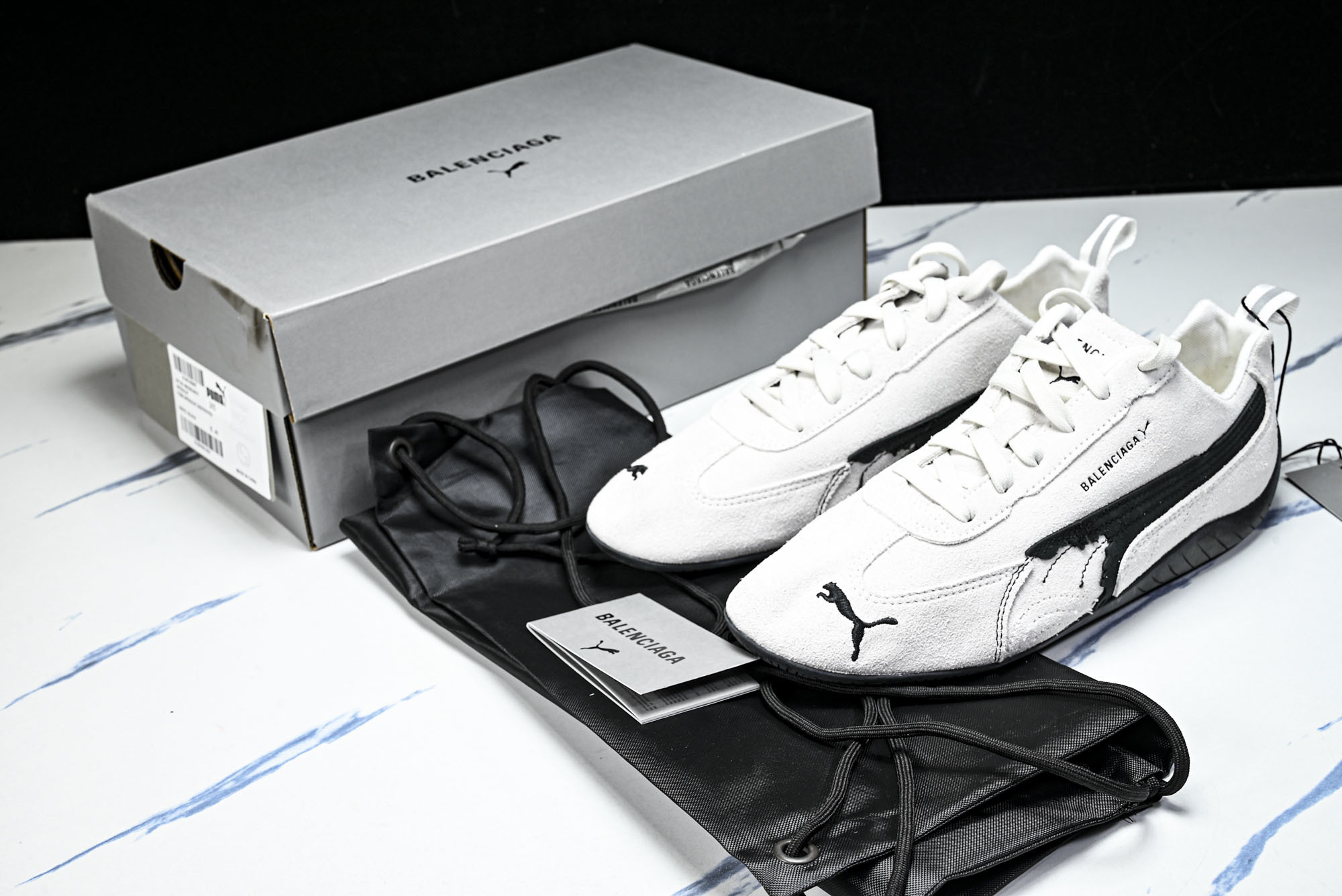 纯原 PUMA_彪马 x Balenciaga巴黎世家 Speedcat 牛皮绒面革 圆头做旧 WSDSD-9010 纯原 PUMA_彪马 x Balenciaga巴黎世家 Speedcat 牛皮绒面革 圆头做旧 WSDSD-9010
