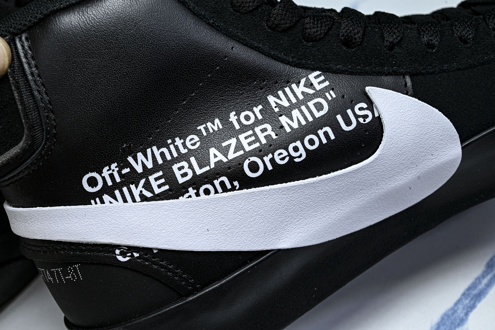 NK Blazer 2.0 x OWOff-White Grim Reaper OW联名限量板鞋 黑白 AA3832-0
